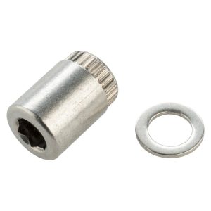 Shimano R140P/D Disc Brake Caliper Fixing Nut and Washer (Silver)