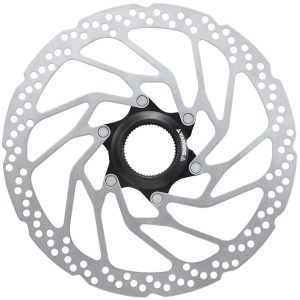 Shimano RT-EM300 Disc Brake Rotor w/ E-bike Speed Sensor (Silver/Black) (203mm) (External Spline Typ