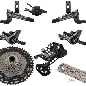 Shimano XTR M9100 Mountain Bike Groupset (Grey/Black) (1 x 12 Speed) (2-Piston Brakes)