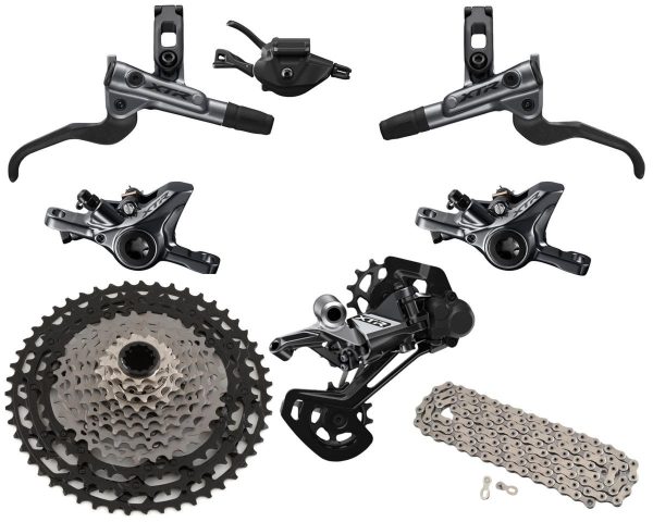 Shimano XTR M9100 Mountain Bike Groupset (Grey/Black) (1 x 12 Speed) (2-Piston Brakes)