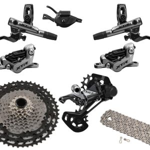 Shimano XTR M9100 Mountain Bike Groupset (Grey/Black) (1 x 12 Speed) (4-Piston Brakes)