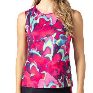 Terry Women's Soleil Split Tank Sleeveless Jersey (Inky Pinky) (M)