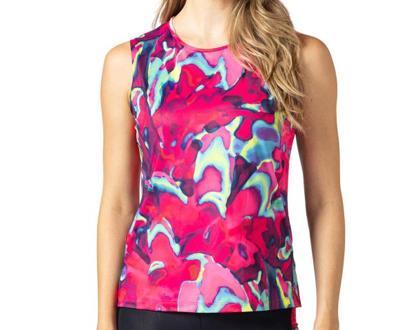 Terry Women's Soleil Split Tank Sleeveless Jersey (Inky Pinky) (M)