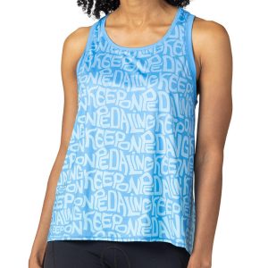 Terry Women's Studio Sleeveless Top (Blue) (Keep On Pedaling) (S)