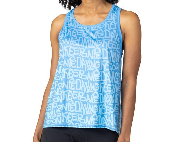 Terry Women's Studio Sleeveless Top (Blue) (Keep On Pedaling) (S)