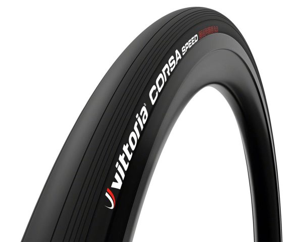 Vittoria Corsa Speed Tubeless Road Tire (Black) (700c) (23mm) (Folding) (Graphene 2.0/Corespun-T)