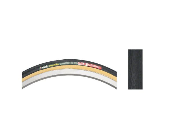 Vittoria Juniores Tubular Tire (Black/Tan) (650c) (21mm) (Folding)