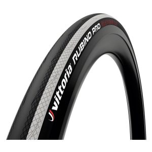 Vittoria Rubino Pro Tube-Type Road Tire (Black/White) (700c) (25mm) (Folding) (Graphene 2.0)