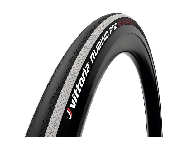 Vittoria Rubino Pro Tube-Type Road Tire (Black/White) (700c) (25mm) (Folding) (Graphene 2.0)