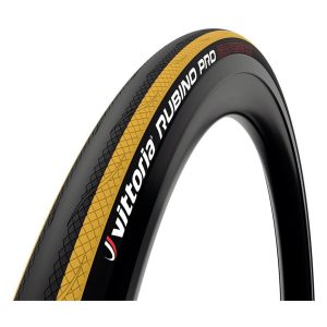 Vittoria Rubino Pro Tube-Type Road Tire (Black/Yellow) (700c) (25mm) (Folding) (Graphene 2.0)