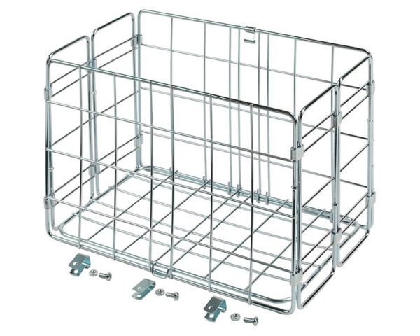 Wald 582 Side-Mount Folding Rear Basket (Silver)