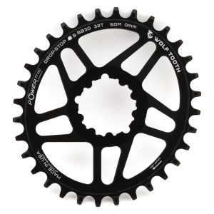 Wolf Tooth Components SRAM Direct Mount Elliptical Chainring (Black) (Drop-Stop B) (Single) (0mm Off