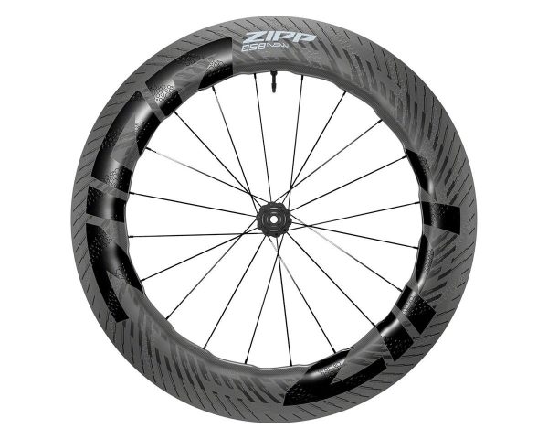 Zipp 858 NSW Disc Brake Road Wheels (Black) (Front) (12 x 100mm) (700c) (Centerlock) (Tubeless)