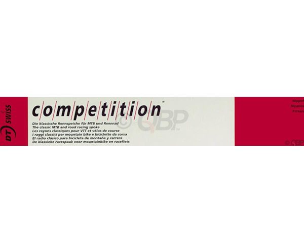 DT Swiss Competition J-bend Spoke (Silver) (2.0/1.8/2.0mm) (274mm) (Box of 100)