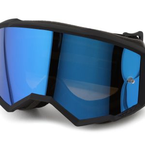 Fly Racing Youth Zone Goggles (Black/Black) (Sky Blue Mirror/Smoke Lens)