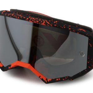 Fly Racing Youth Zone Goggles (Black/Red/Cream) (Silver Mirror/Smoke Lens)