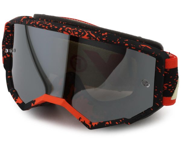 Fly Racing Youth Zone Goggles (Black/Red/Cream) (Silver Mirror/Smoke Lens)