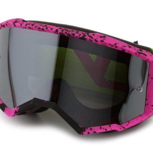 Fly Racing Youth Zone Goggles (Pink/Black/Hi-Vis) (Black Mirror/Smoke Lens)