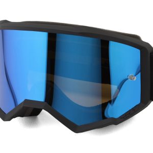 Fly Racing Zone Goggles (Black/Black) (Sky Blue Mirror/Smoke Lens)