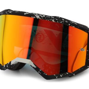 Fly Racing Zone Goggles (Black/Grey) (Red Mirror/Smoke Lens)