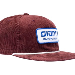 Giant Manufacturing Corduroy Snapback Hat (Red Wine) (Universal Adult)