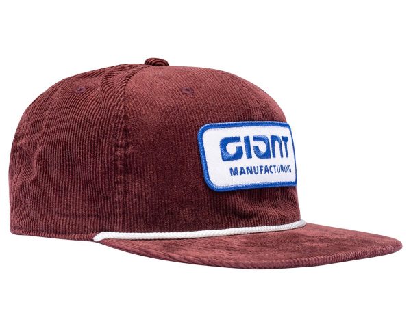 Giant Manufacturing Corduroy Snapback Hat (Red Wine) (Universal Adult)