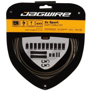 Jagwire 2x Sport Shift Cable Kit (Carbon Silver) (For Shimano/SRAM) (1.1mm) (1500/2300mm) (Cables &