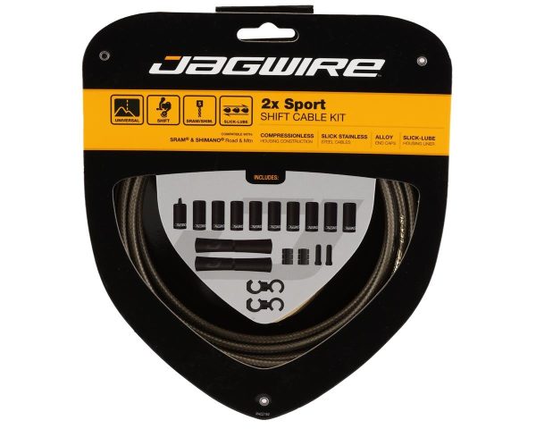 Jagwire 2x Sport Shift Cable Kit (Carbon Silver) (For Shimano/SRAM) (1.1mm) (1500/2300mm) (Cables &