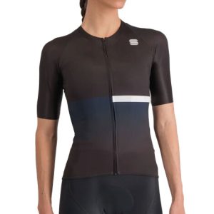 Sportful Bomber Women's Short Sleeve Cycling Jersey - Black / White / XSmall