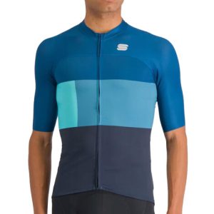 Sportful Snap Short Sleeve Cycling Jersey - Galaxy Blue / Dark Berry Blue / Small