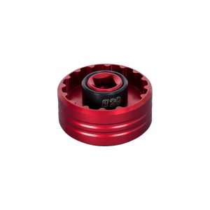 Unior 1671 T47 Aluminum Bottom Bracket Socket Tool (Red) (12 & 16 Notches) (1/2" Drive)