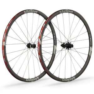 Vision TriMax 35 SC Disc Clincher Road Wheelset - Black / Shimano / 12mm Front - 142x12mm Rear / Centerlock / Pair / 10-11 Speed / Tubeless / 700c