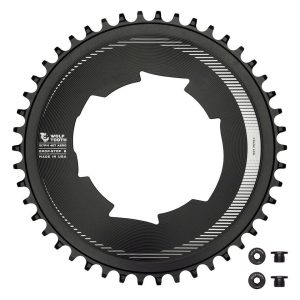 Wolf Tooth Components Aero Chainring (Black) (Drop-Stop B) (Single) (46T) (For SRAM 107 BCD Crankset