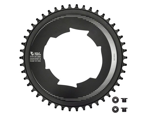 Wolf Tooth Components Aero Chainring (Black) (Drop-Stop B) (Single) (46T) (For SRAM 107 BCD Crankset