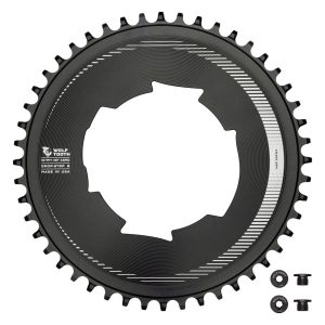 Wolf Tooth Components Aero Chainring (Black) (Drop-Stop B) (Single) (48T) (For SRAM 107 BCD Crankset