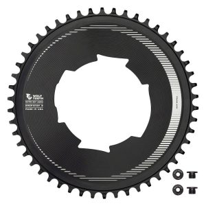 Wolf Tooth Components Aero Chainring (Black) (Drop-Stop B) (Single) (50T) (For SRAM 107 BCD Crankset