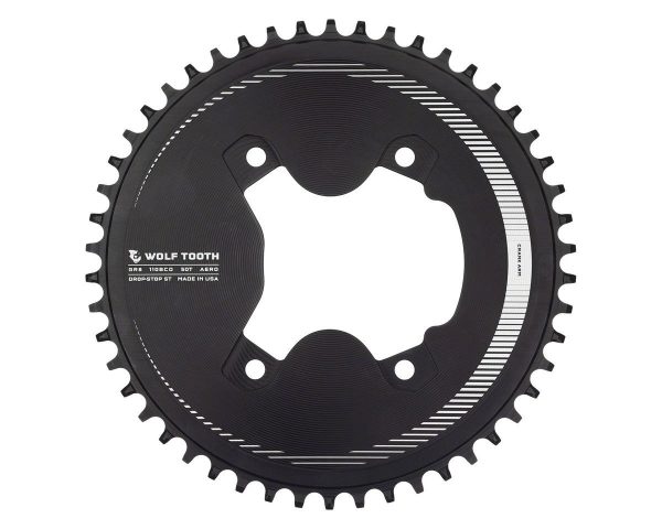 Wolf Tooth Components Aero Chainring (Black) (GRX 800 Series) (Drop-Stop ST) (Single) (50T) (110mm S