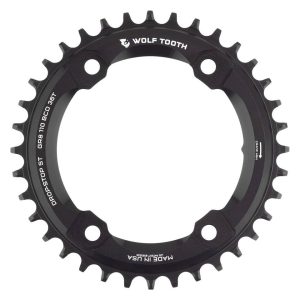 Wolf Tooth Components Asymmetric Chainring for Shimano GRX Cranksets (Black) (Drop-Stop ST) (Single)