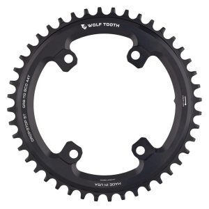 Wolf Tooth Components Asymmetric Chainring for Shimano GRX Cranksets (Black) (Drop-Stop ST) (Single)