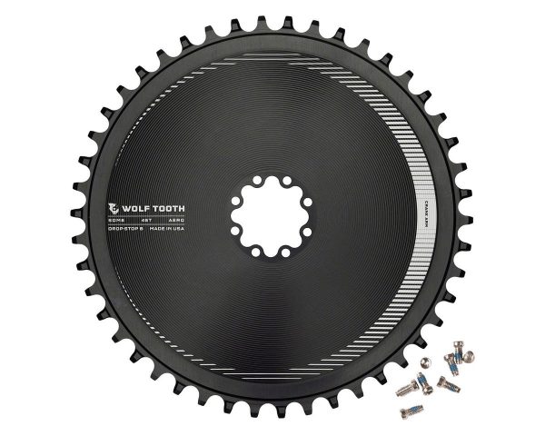 Wolf Tooth Components Direct Mount Aero Chainring (Black) (Drop-Stop B) (Single) (46T) (For SRAM 8-B