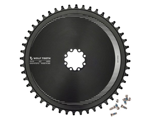 Wolf Tooth Components Direct Mount Aero Chainring (Black) (Drop-Stop B) (Single) (48T) (For SRAM 8-B