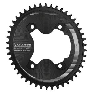 Wolf Tooth Components Elliptical Aero Chainring (Black) (GRX 800 Series) (Drop-Stop ST) (Single) (46