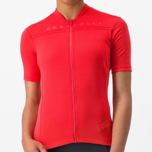 Castelli Anima 4 Women's Short Sleeve Jersey - Hibiscus / Large