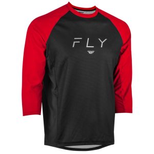 Fly Racing Ripa 3/4 Sleeve Jersey (Black/Red) (S)