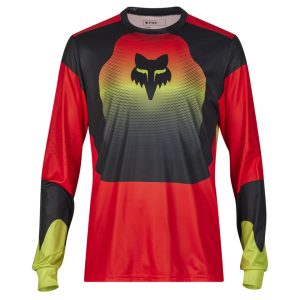 Fox Racing Ranger Revise Long Sleeve Jersey (Red/Yellow) (M)