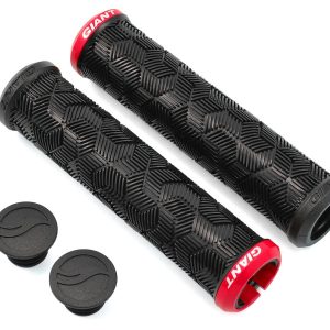 Giant Tactal Single Lock-On Grips (Black/Red) (135mm) (Pair)