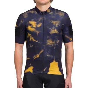 Giant Working Title Short Sleeve Gravel Jersey (Dark Blue Washout) (XS)