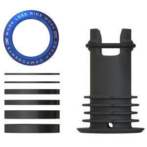 OneUp Components EDC Threaded Top Cap (Dark Blue) (1 1/8") (Alloy) (Includes Headset Spacers)