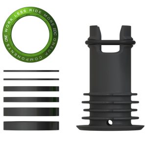 OneUp Components EDC Threaded Top Cap (Dark Green) (1 1/8") (Alloy) (Includes Headset Spacers)