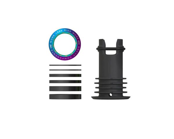 OneUp Components EDC Threaded Top Cap (Oil Slick) (1 1/8") (Alloy) (Includes Headset Spacers)